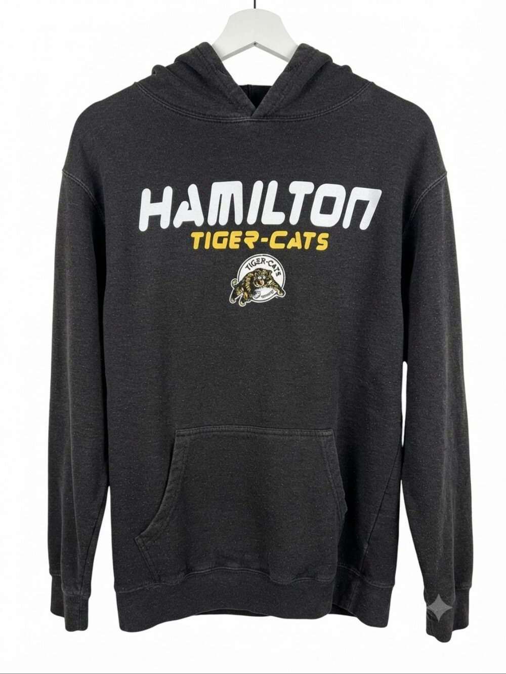 Hamilton Tiger-Cats Vintage Logo Graphic Hoodie (Large) 🩶 💛 Ticats CFL